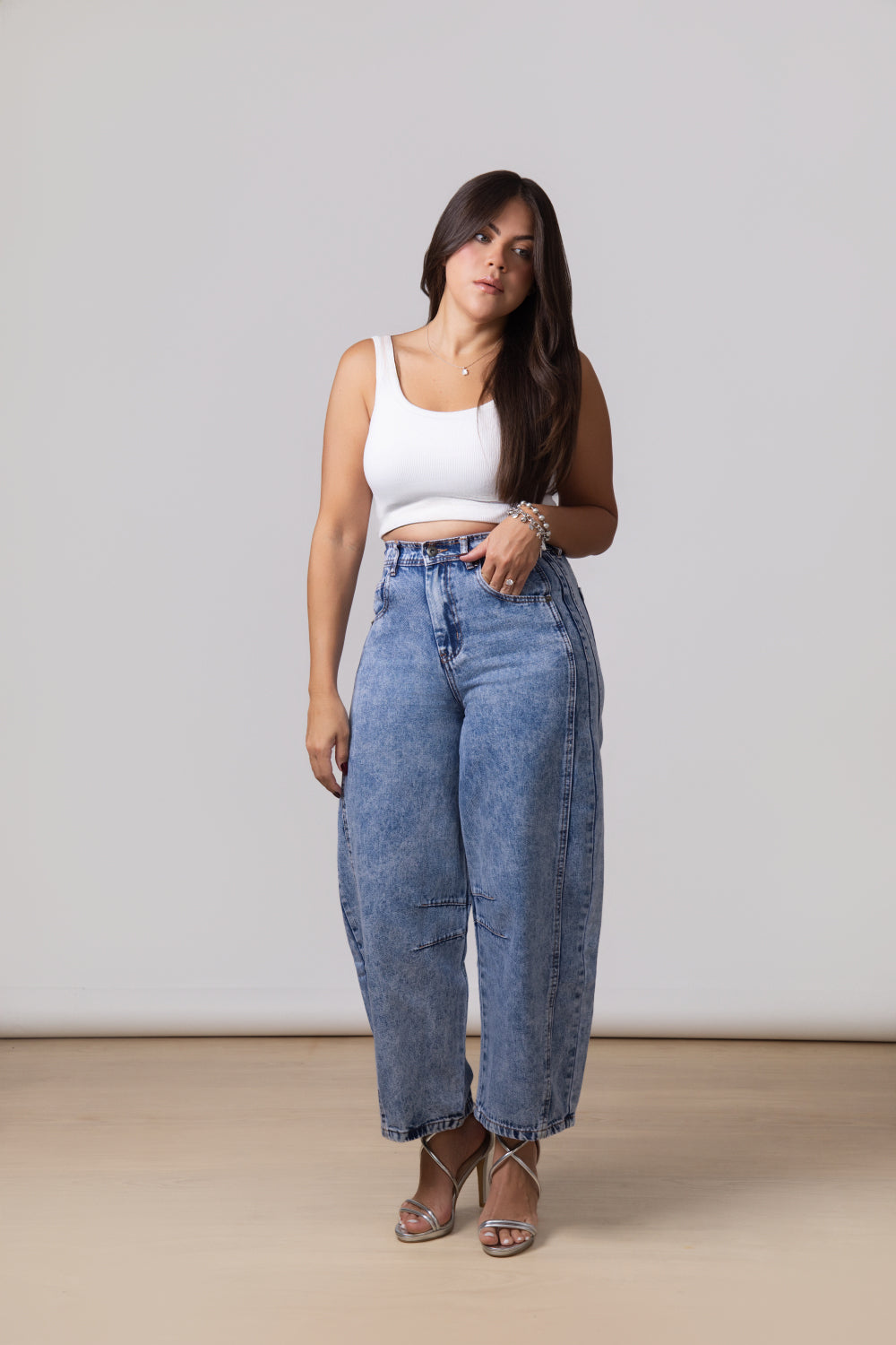 Indigo Chic Barrel Jeans