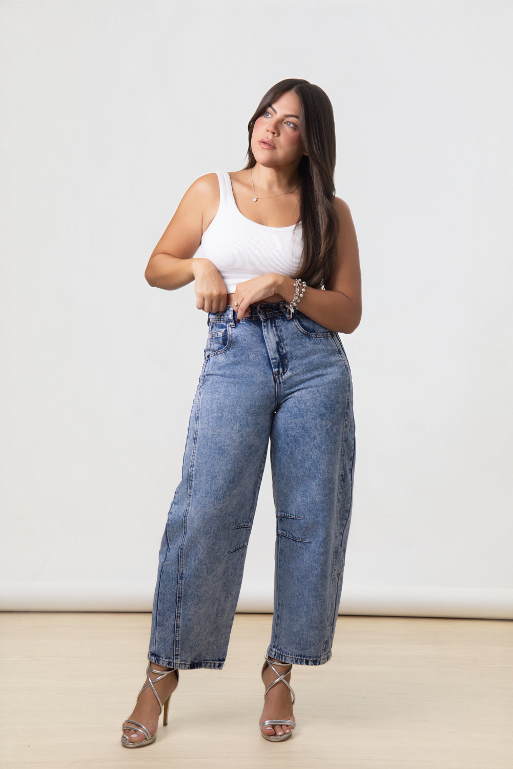Indigo Chic Barrel Jeans