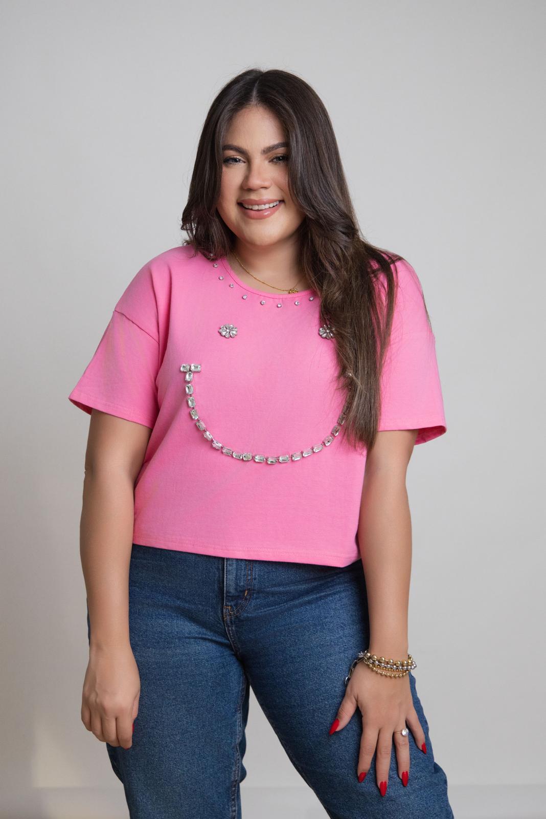 Smiley Pink Top