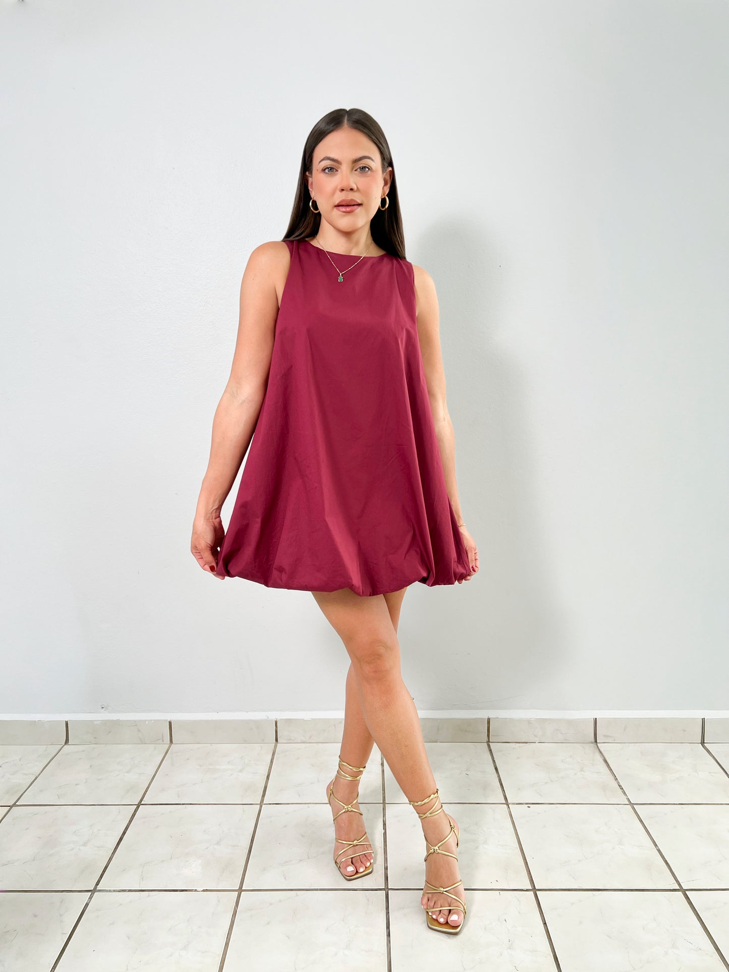 Bubble Burgundy Dress