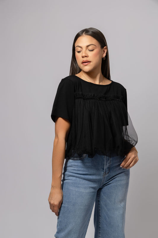 Tulle Mesh Black Too