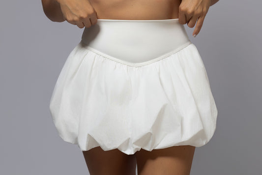 Bubble Activewear Skirt (White)