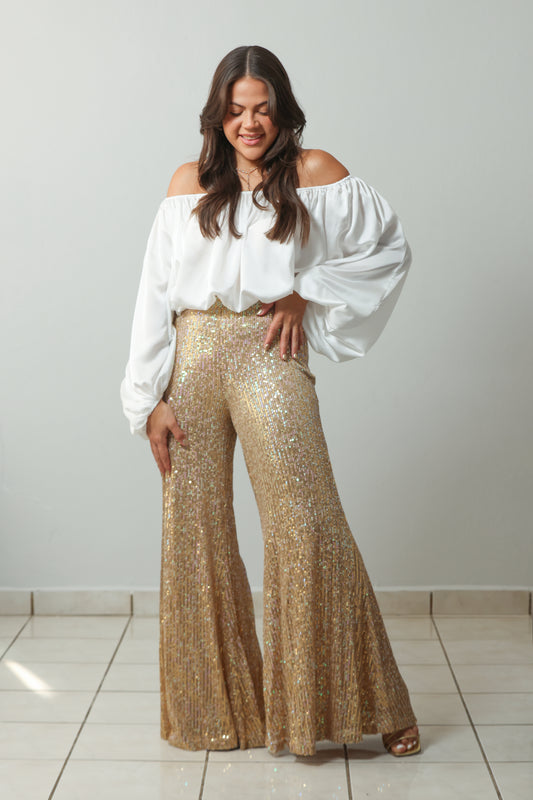 Sequins Gold Pants