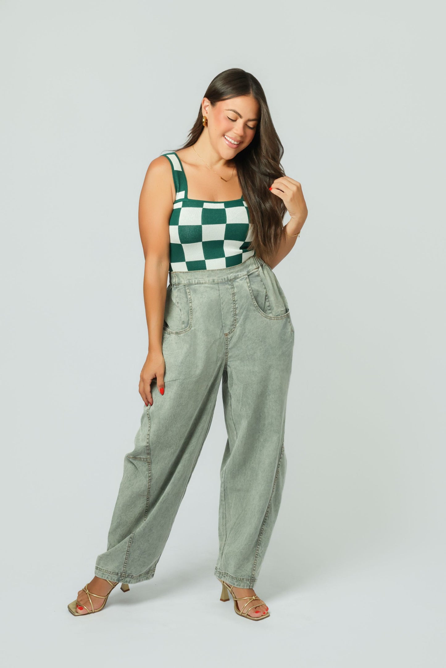 Checkers Green Top