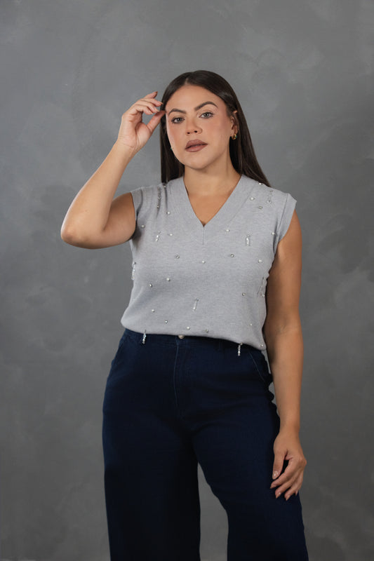 Gray Pearly Vest