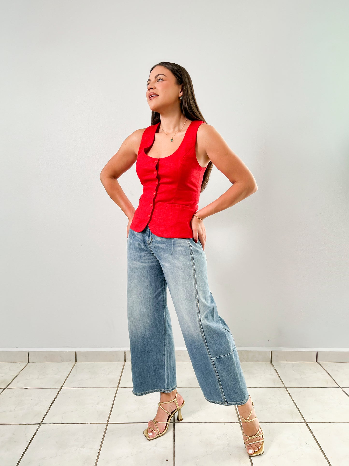 Light Wash Barrel Jeans