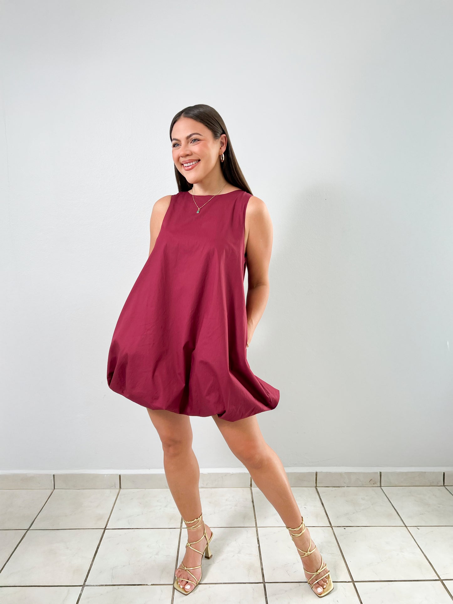 Bubble Burgundy Dress