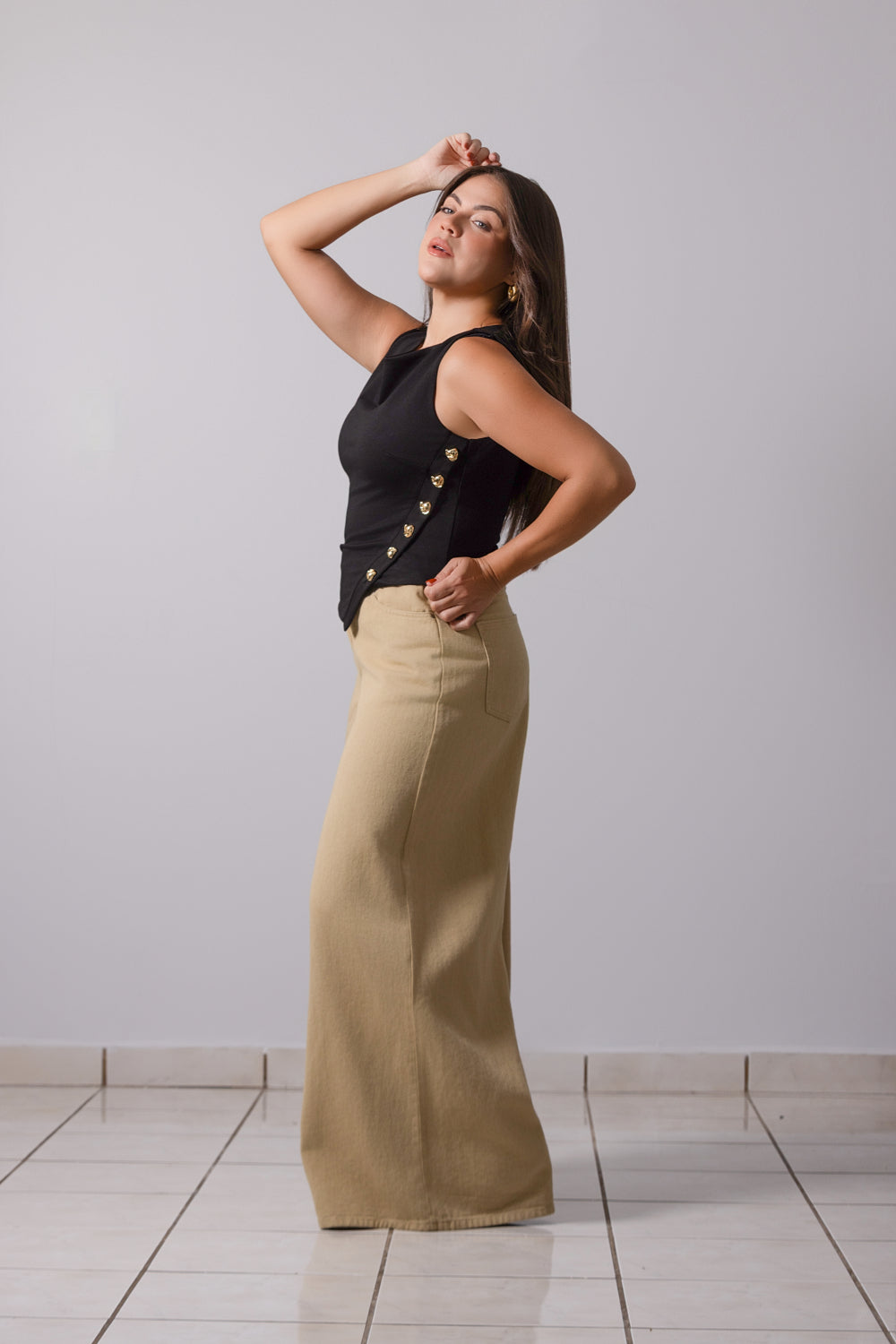 Camel Wide Leg Jeans