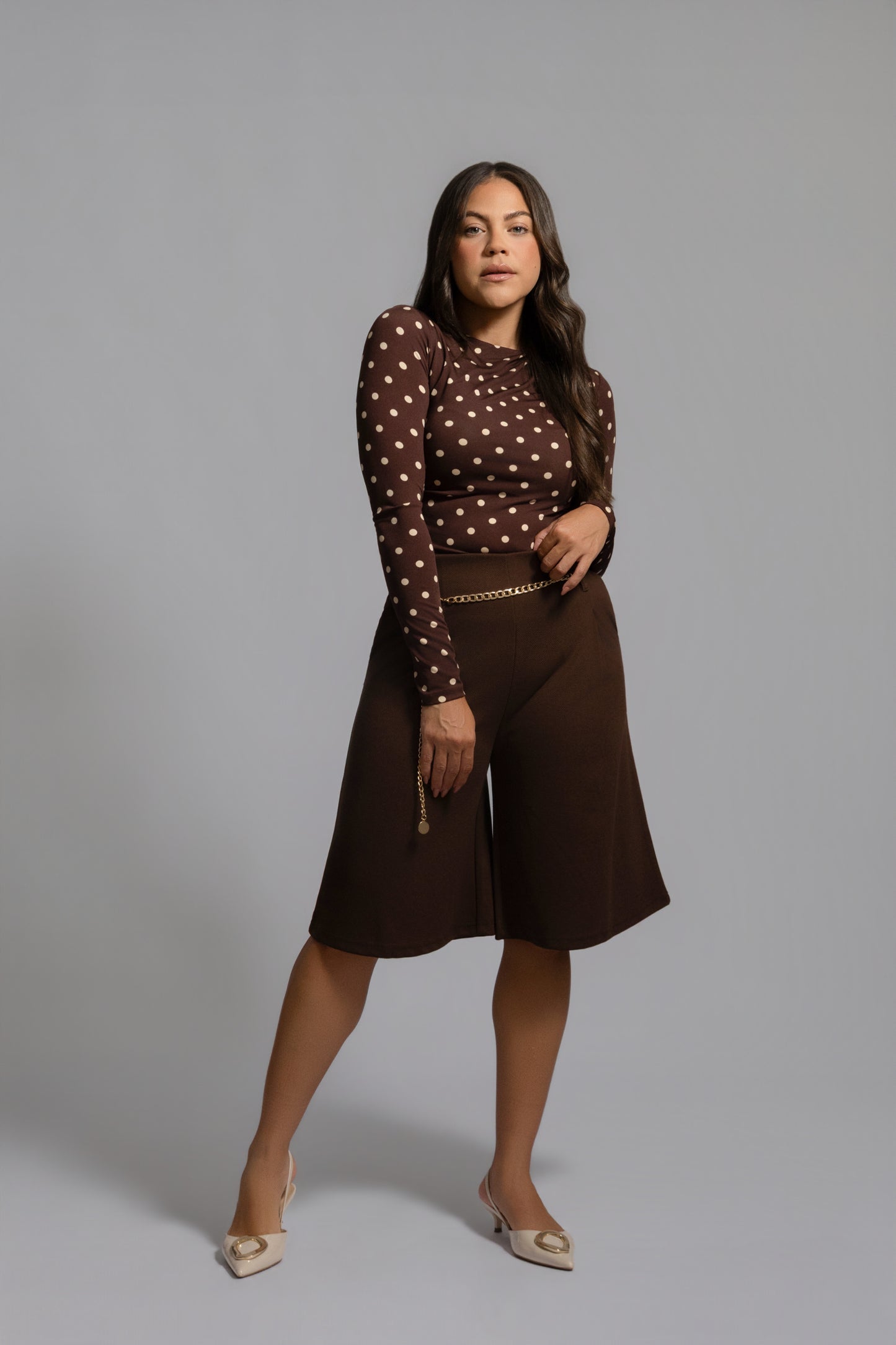 Chain Belted Brown Bottom