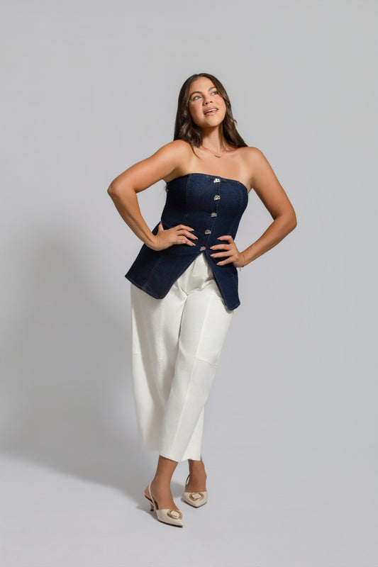 Denim Tube Top