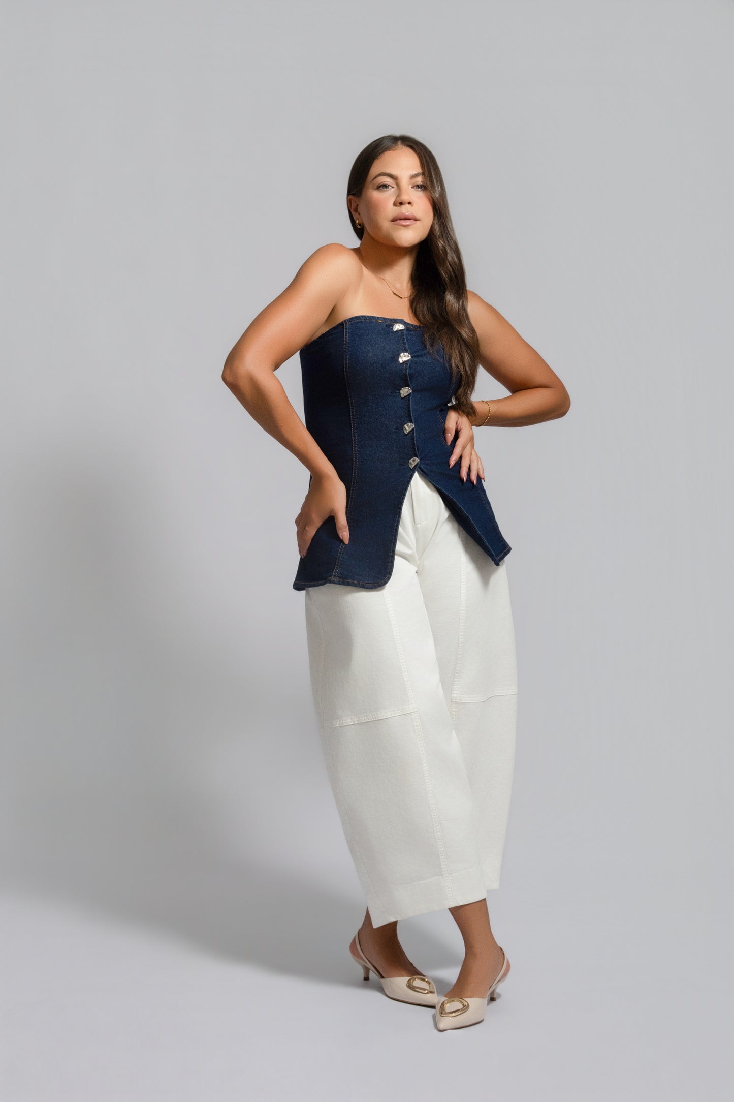Denim Tube Top