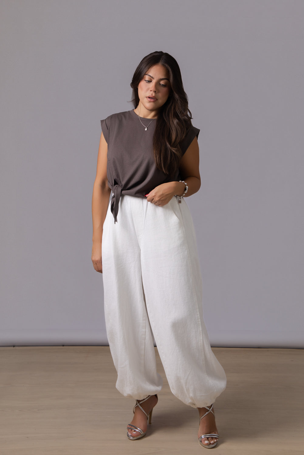 White Bubble Jeans