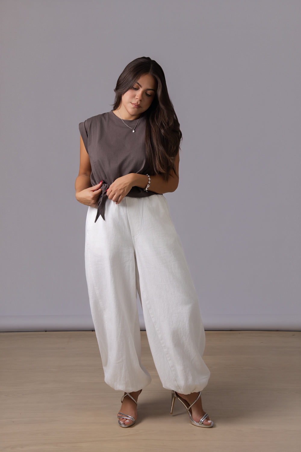 Giuliana Charcoal Top